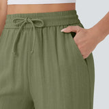 Charlaine | Pantalones de lino cómodos y transpirables con elegantes perneras
