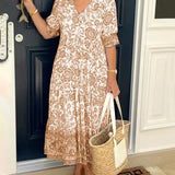 Keisha | Vestido Floral con Escote en V Elegante