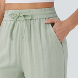 Charlaine | Pantalones de lino cómodos y transpirables con elegantes perneras
