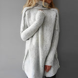 Jagna | Suéter de mujer cálido y oversize con cuello alto para el invierno