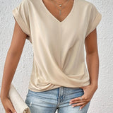Sandra | Top Elegante con Detalle Torcido en el Frente y Escote en V