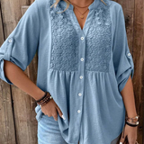 Heather | Blusa con escote en V y botones