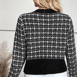 Marina | Cárdigan de punto a cuadros para mujer con botones