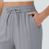 Charlaine | Pantalones de lino cómodos y transpirables con elegantes perneras