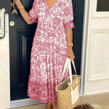 Keisha | Vestido Floral con Escote en V Elegante