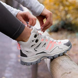 Thalina - Botas de trekking unisex para exteriores – impermeables, con amortiguación, de caña alta