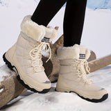 Vespera - Botas de nieve para mujer con forro de piel