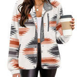 Zara | Chaqueta polar acogedora para mujer con diseño western azteca, estilo cálido y casual