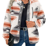 Zara | Chaqueta polar acogedora para mujer con diseño western azteca, estilo cálido y casual