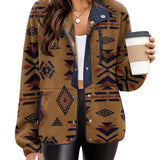 Zara | Chaqueta polar acogedora para mujer con diseño western azteca, estilo cálido y casual