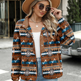 Zara | Chaqueta polar acogedora para mujer con diseño western azteca, estilo cálido y casual