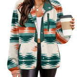 Zara | Chaqueta polar acogedora para mujer con diseño western azteca, estilo cálido y casual