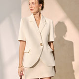 Berenice | Blazer de mujer con mangas cortas y detalle metálico