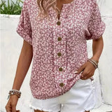 Brenda | Blusa Floral con Botones