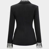 Agnes | Blazer femenino con detalles de encaje en los puños, elegante y estiloso