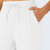 Charlaine | Pantalones de lino cómodos y transpirables con elegantes perneras