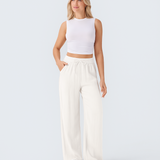 Charlaine | Pantalones de lino cómodos y transpirables con elegantes perneras