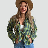 Helen | camisa de mujer de franela oversize a cuadros para el otoño