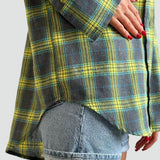 Helen | camisa de mujer de franela oversize a cuadros para el otoño