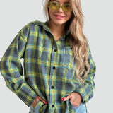 Helen | camisa de mujer de franela oversize a cuadros para el otoño