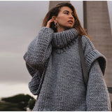 Magda | Suéter oversize de mujer con cuello alto