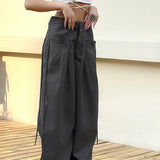 Lunara - Pantalones Anchos de Mujer con Cintura Alta