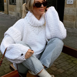 Magda | Suéter oversize de mujer con cuello alto