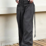 Lunara - Pantalones Anchos de Mujer con Cintura Alta
