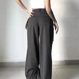 Lunara - Pantalones Anchos de Mujer con Cintura Alta