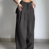 Lunara - Pantalones Anchos de Mujer con Cintura Alta