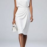 Valeria | Vestido Midi Elegante con Escote Lágrima
