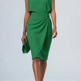 Valeria | Vestido Midi Elegante con Escote Lágrima