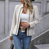 Edna | Blazer elegante para mujer con detalles en contraste, estilo atemporal
