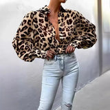 Anaya - Camisa de mujer con mangas abullonadas